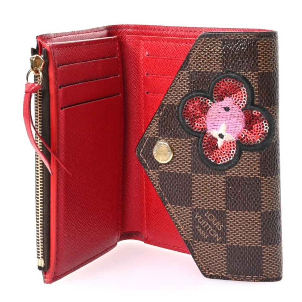 Limited Edition Louis Vuitton Compact Victorine Wallet Patches Damier - Picture 3 of 5